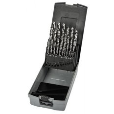 Precision Twist C252ASET 25-Piece Metric Baja Kecepatan Tinggi Pemborong Bor Bit Set dengan Rentang Ukuran 1.0mm- 13.0mm X 0.5mm, Uncoated (Bright)-Intl
