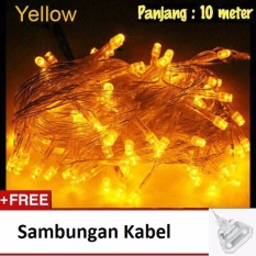 Lampu Tumblr Hias LED 10 Meter Kuning + Free Colokan Sambungan Kabel