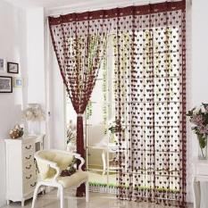 Prime Tirai Benang Cantik Motif Love 1 Pcs - Coklat