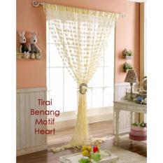 Prime Tirai Benang Cantik Motif Love 1 Pcs - Cream