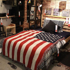 Printing National Flag USA Dustproof Sofa Selimut Hangat Cobertor Throw Blanket Perlengkapan Perjalanan Sofa Cover TV Towel 130x180 CM