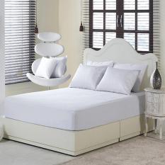 To Be Promising Anti Debu Tungau Waterproof Pelindung Kasur Jenis Single Band Ukuran Sprei Tahan Air (putih)-International