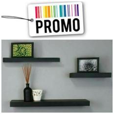 Promo Rak dinding Minimalis 1 Set 3pc Uk. 40,30,20 L12cm