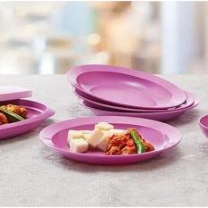 Purple Daisy Plate tupperware Piring Makan Cekung Murah