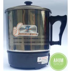 Q2 New Series 15cm Pemanas Air Mug Teko Panci Listrik Stainless Steel - Electric Heating Cup 190W