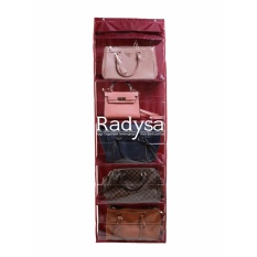 Radysa Hanging Bag Organizer Rak Tas Gantung - Maroon / Random Colour