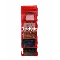 Radysa Hanging Bag Organizer Zipper Rak Tas Gantung Resleting - Merah