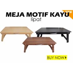 Radysa Meja Lipat Besar Motif Kayu - Random Colour