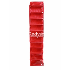 Radysa Rak Sepatu Gantung Resleting - Merah