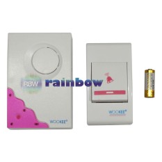 Rainbow Bel Pintu Door Bell Wirelles Remote 32 melody DC 12V J8526E (DC) Bell Pintu Wireless - Pink