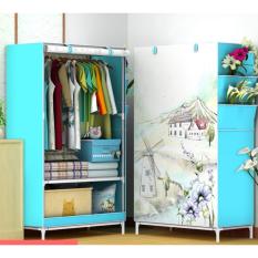 Rak Baju Lemari Pakaian FRONT OPEN Ada Tutup Dust Cover Shoes Serbaguna Multifunction Rack - MOUNTAIN #63