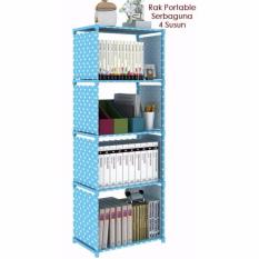 Rak Buku Portable Serbaguna 4 Ruang 5 Susun / Rak serbaguna