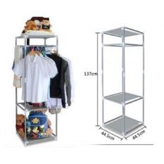 Rak gantung 3 tingkat besi / rak baju / rak boneka / rak sepatu / rak aksesories serbaguna