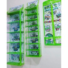 RAK GANTUNG SET (TAS,SEPATU,JILBAB) KEROPI Hijau FULL SLETING
