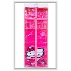 RAK JILBAB Gantung Hanging JILBAB Organizer (HJO) HELLO KITTY Pink Full SLETTING,