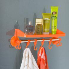 Rak kamar mandi tempat shampoo handuk odol sabun - Orange