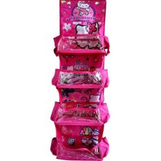 Rak Kosmetik Gantung Sleting 4 Susun Karakter Hello Kitty