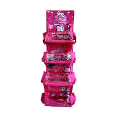 Rak Kosmetik Gantung Karakter - 4 Tingkat-Pink hellokitty
