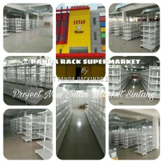 RAK MINIMARKET PANDA S4 WALL GONDOLA JOINING ATAU SAMBUNGAN SHELVING 4 LAYER TYPE ALFAMART ATAU MINIMARKET TEBAL PLATE 0.7MM