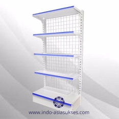 Rak Minimarket Satu Sisi 150cm 5 Leveling (WGA3-1.5 4+1)