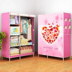 Rak Pakaian Plastik Furniture Murah Lemari Baju Gantung Lemari Handuk Lemari Sprei Handuk Tas Heart 2 Kolom