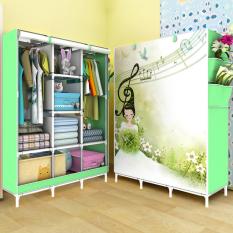 Rak Pakaian Plastik Furniture Murah Lemari Baju Gantung Lemari Handuk Lemari Sprei Handuk Tas Music 3 Kolom