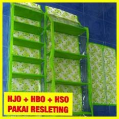 Rak Penyimpan -Tas -Sepatu -Hijab Full Resleting - Hijau