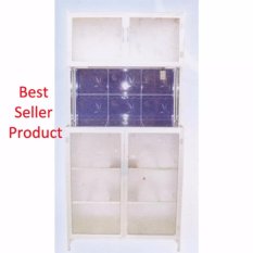 Rak piring 2 pintu kaca rata (Khusus JADETABEK)