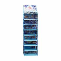 RAK SEPATU Gantung DORAEMON Biru Hanging Shoes Organizer (HBO) FULL SLEETING Berkualitas