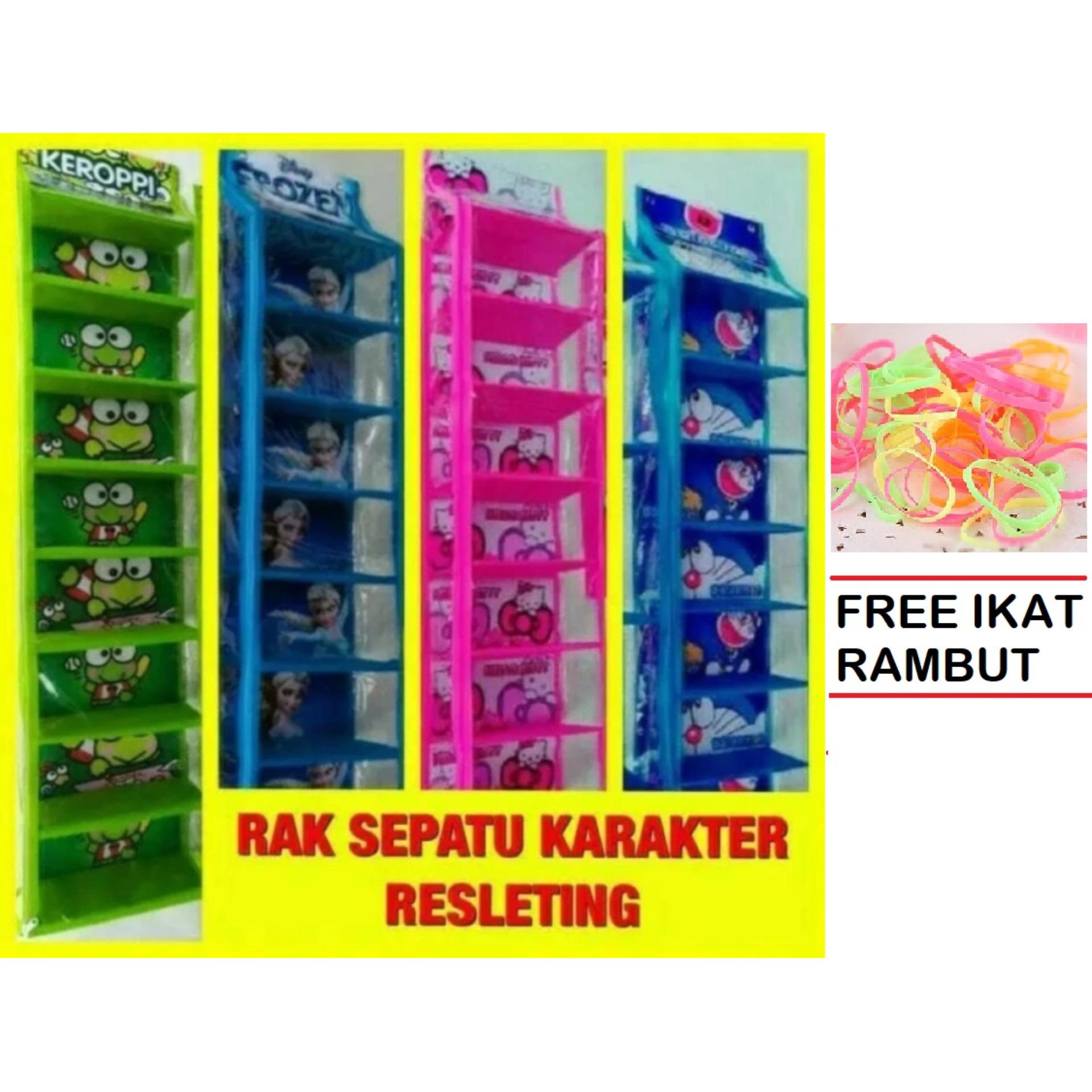 Rak Sepatu Gantung Karakter 9 Tingkat + Gratis Karet Ikat Rambut- Random