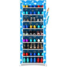 Rak Sepatu Portable 10 Susun / Shoe Rack With Dust Cover - Bluefeet