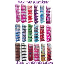 Rak Sepatu Sandal 9 Susun Gantung Motif Karakter Zipper Tas Tempat