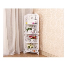 Rak Sudut Tempat Penyimpanan Hiasan Lemari Sepatu Kamar Mandi Sandal Kabinet Cabinet Organizer Kayu Sebaguna Minimalis Putih Standing Diri Berdiri Pojok Corner Dinding Shelf Selves Shelves Storage Rack Side Cabinet Pajangan 4 Tingkat Layer