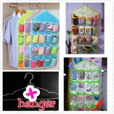 Rak Underwear / Tempat Acceesories / Tempat Bros / Tempat Kaos Kaki BIRU POLKADOT