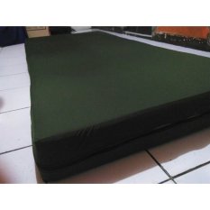 Rayazi Sprei Resleting Kasur Busa - Queen Size - 160x200cm Tinggi 15-20cm - Hijau Tua