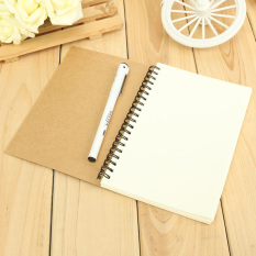 Reeves Retro Spiral Terikat Gulungan Buku Gambar dan Buku Catatan Kosong Kraft Sketsa Kertas Kraft Sampul Kertas Putih Kertas Di Dalam Halaman