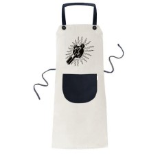 Agama Kristen Kudus Cross Api Memasak Dapur Beige Adjustable Bib Apron Saku Women Pria Chef Hadiah-Intl