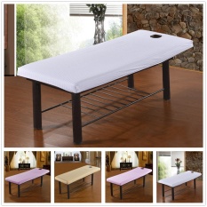 Replaceable Table Bed Massage Face Hole Sheet Therapy Couch Cover Elastic End Pink