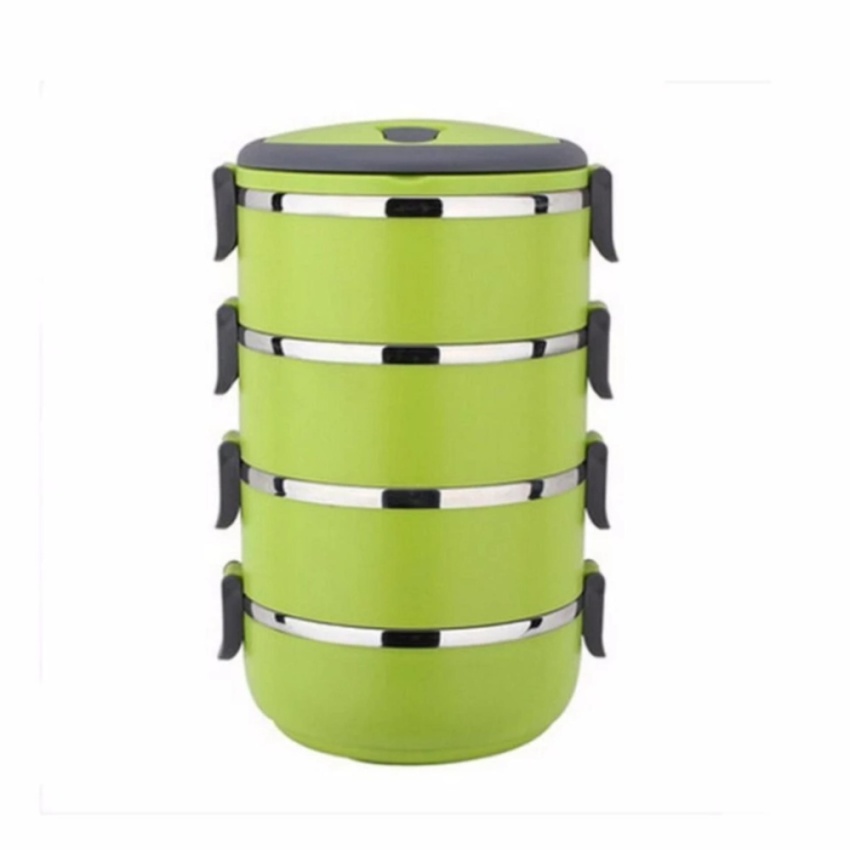 Review Eco Lunch Box Stainless Steel Rantang 4 Susun - Hijau