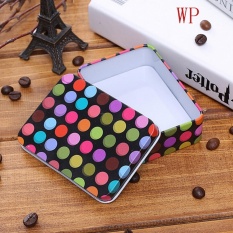 Retro Tin Kecil Persegi Panjang Besi Toples Penyimpanan Kotak Perhiasan Home Decoration Gift Wave Point-Intl