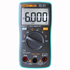 RICHMETERS RM101 True RMS multifungsi LCD Digital Multimeter DMM DC tegangan AC Current Meter daya tahan dioda katunitansi Tester pengukuran otomatis polaritas identifikasi Ammeter Voltmeter Ohm