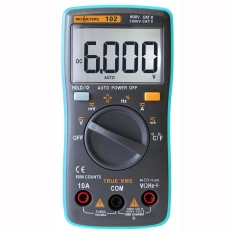 RICHMETERS RM102 True RMS Multifungsi LCD Digital Multimeter DMM DC Tegangan AC Current Resistance Diode Kapasitansi Suhu Tester Pengukuran Otomatis Polaritas Identifikasi Ammeter Voltmeter Ohm