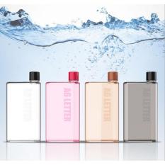 Rimas Memobottle A6 Letter Reusable Water Bottles 350ml / Botol Minum - Transparent / Transparan Tempat Botol Minum Unik Awet Tahan Lama Anti Pecah Tidak Memkan Tempat Berkualitas