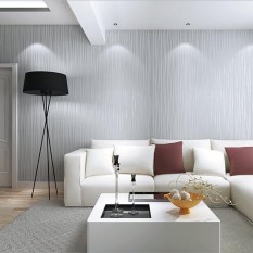 RIPPLE Wallpaper 3D Self Adhesive Fashion Modern Stripe 53cmx5m - Grey 7063