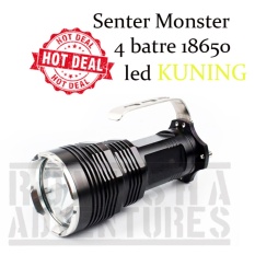 Romusha Senter T6 Police 99000W Monster Belor Fokus LED Kuning 4 Batrai