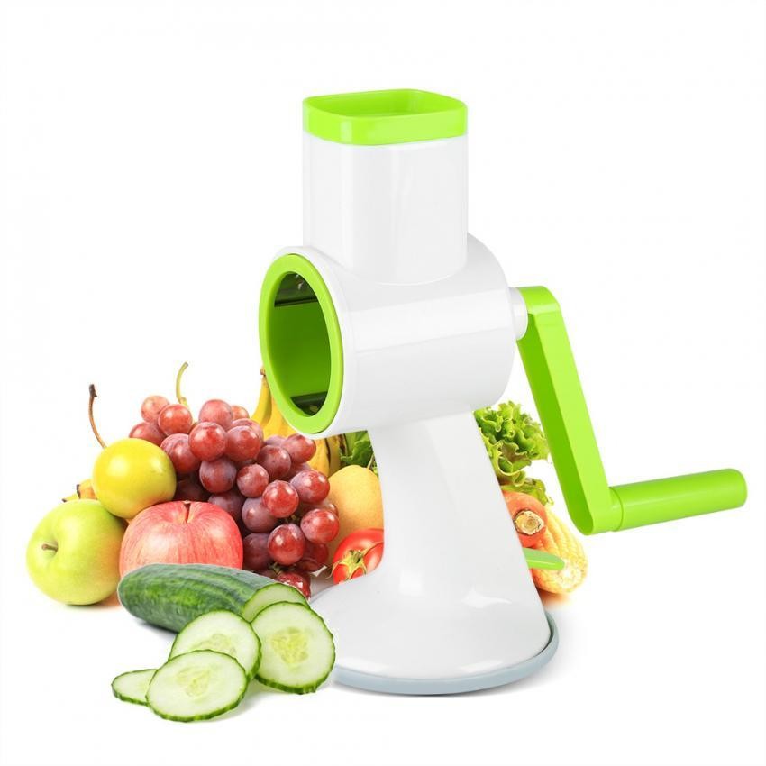 Round Slicer Manual Rotary Vegetable Food Cutter Grater Kitchen Tool - intl