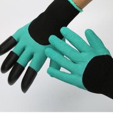 Karet + Polyester Pembangun Taman Kerja Lateks Sarung Tangan-Intl