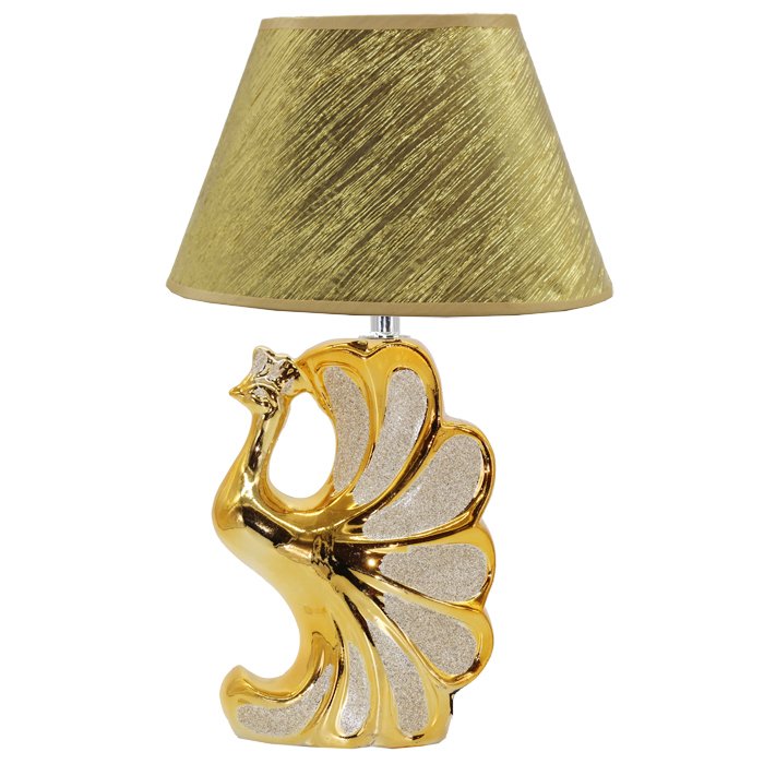 free bohlam lampu Ruibao Lampu Kamar Tidur Lampu Meja Lampu Samping Tempat Tidur Bergaya Eropa A109-GOLD
