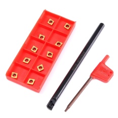 S07K-SCLCR06 Reng Membosankan Bar Mengubah Dudukan & 10 Pcs CCMT060204-HM Sisipan Blade-Intl