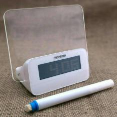 Jam Alarm Unik Dengan Papan Tulis Custom Menyala / Jam Digital Memo board Elegan